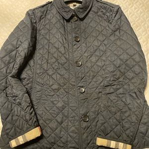 Navy Blue Burberry Britt Spring Coat